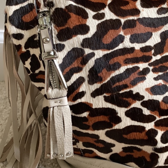 B. Makowsky leather and cow hair bucket boho bag.- NWT- $298 - Picture 5 of 9